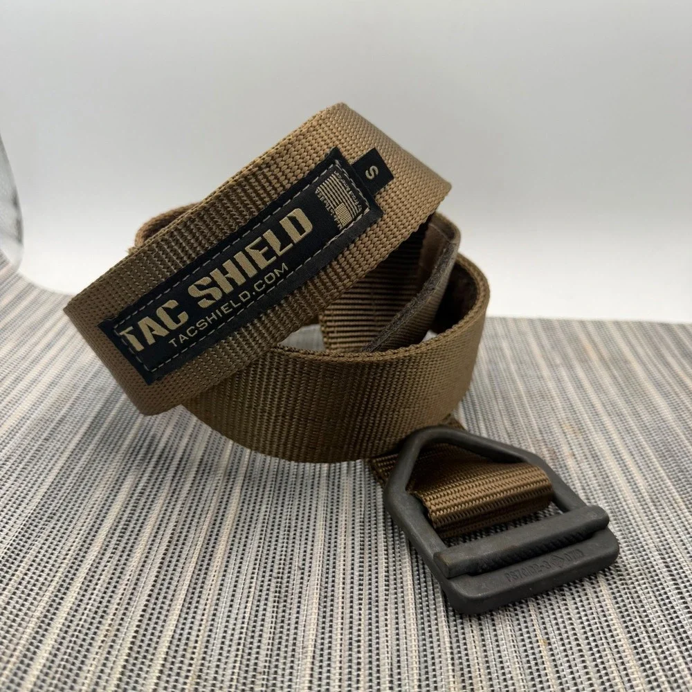 Tac Shield Tactical Riggers Belt Small Coyote Brown Nylon Steel Buckle Size S